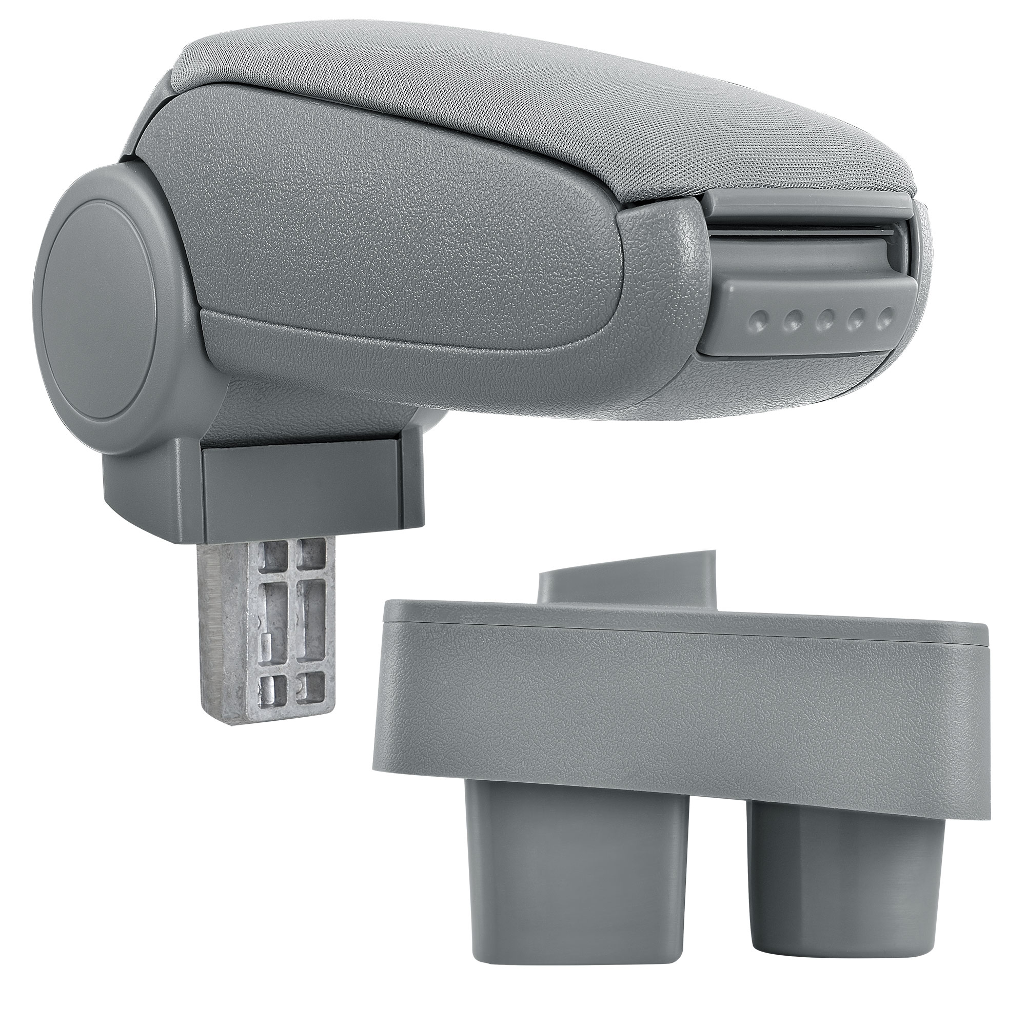 SKODA FABIA II 5J, ROOMSTER CENTER CONSOLE ARMREST GREY TEXTILE CAR