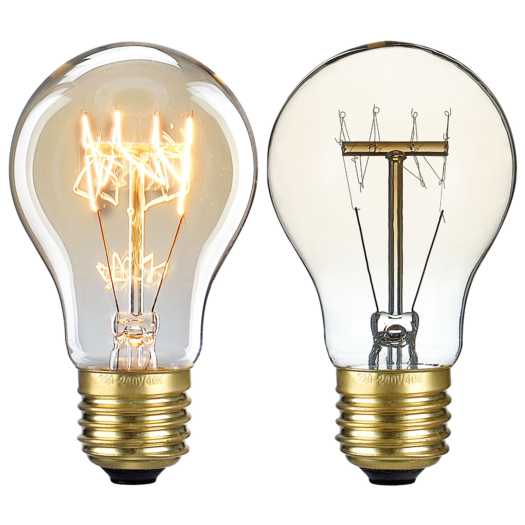 [in.tec]® 1x E27 E14 Vintage Glühlampe Glühbirne Lampe Retro Edison Birne