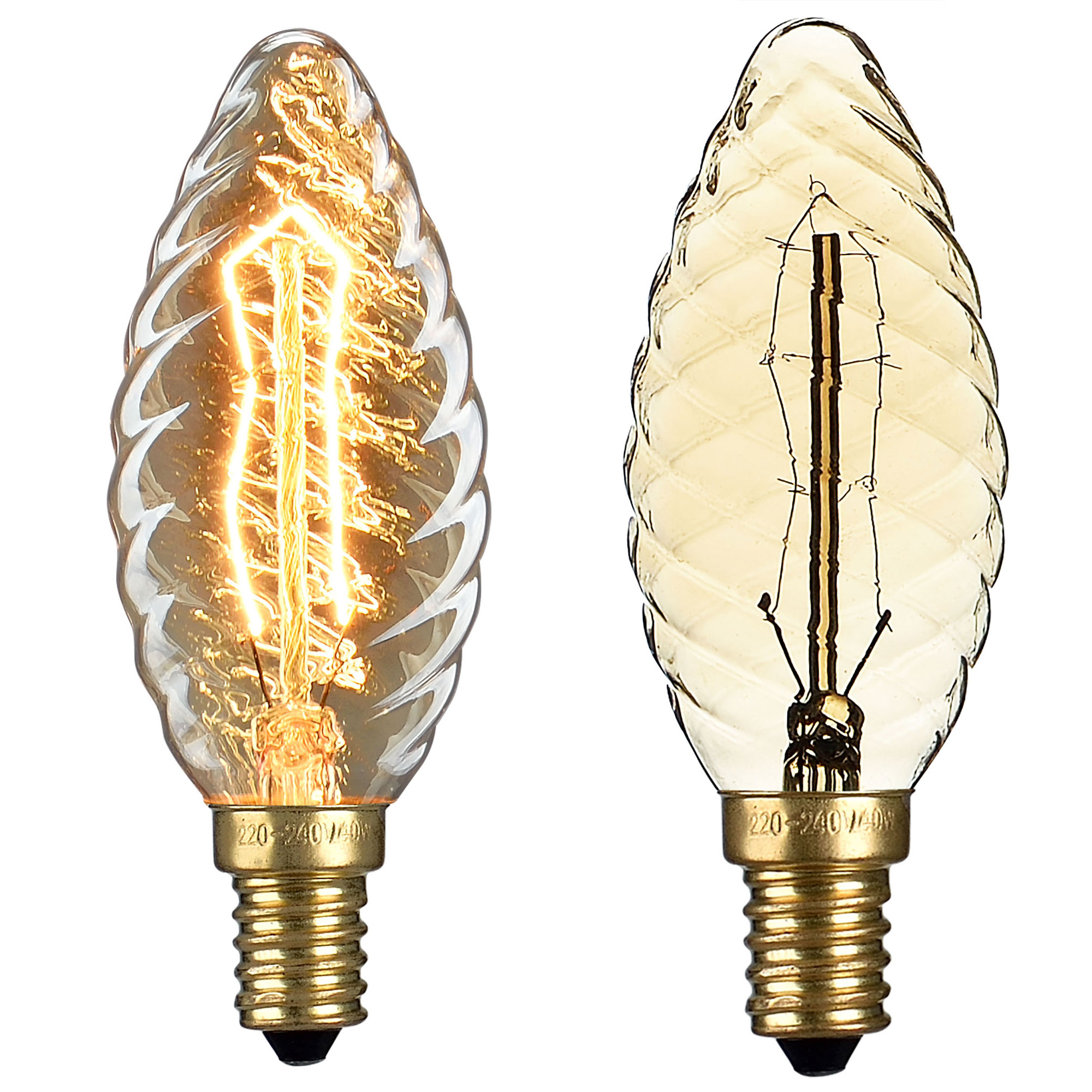 [in.tec]® 1x E27 E14 Vintage Glühlampe Glühbirne Lampe Retro Edison Birne